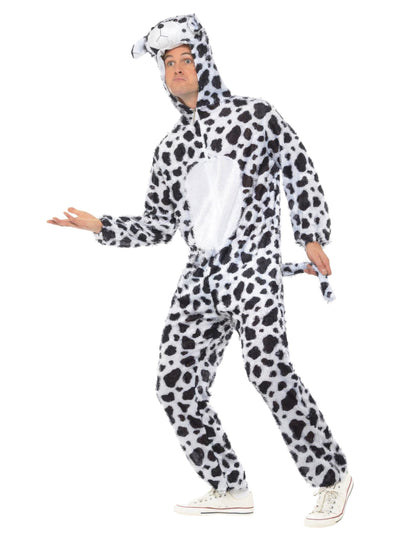 Vue de profil du déguisement de chien dalmatien pour adulte