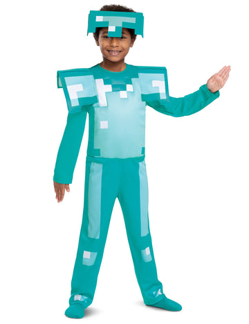 Klasický detský kostým s diamantovým brnením Minecraft