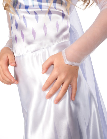 Klasický biely kostým Elsy z Ľadového kráľovstva 2™ pre dievčatá