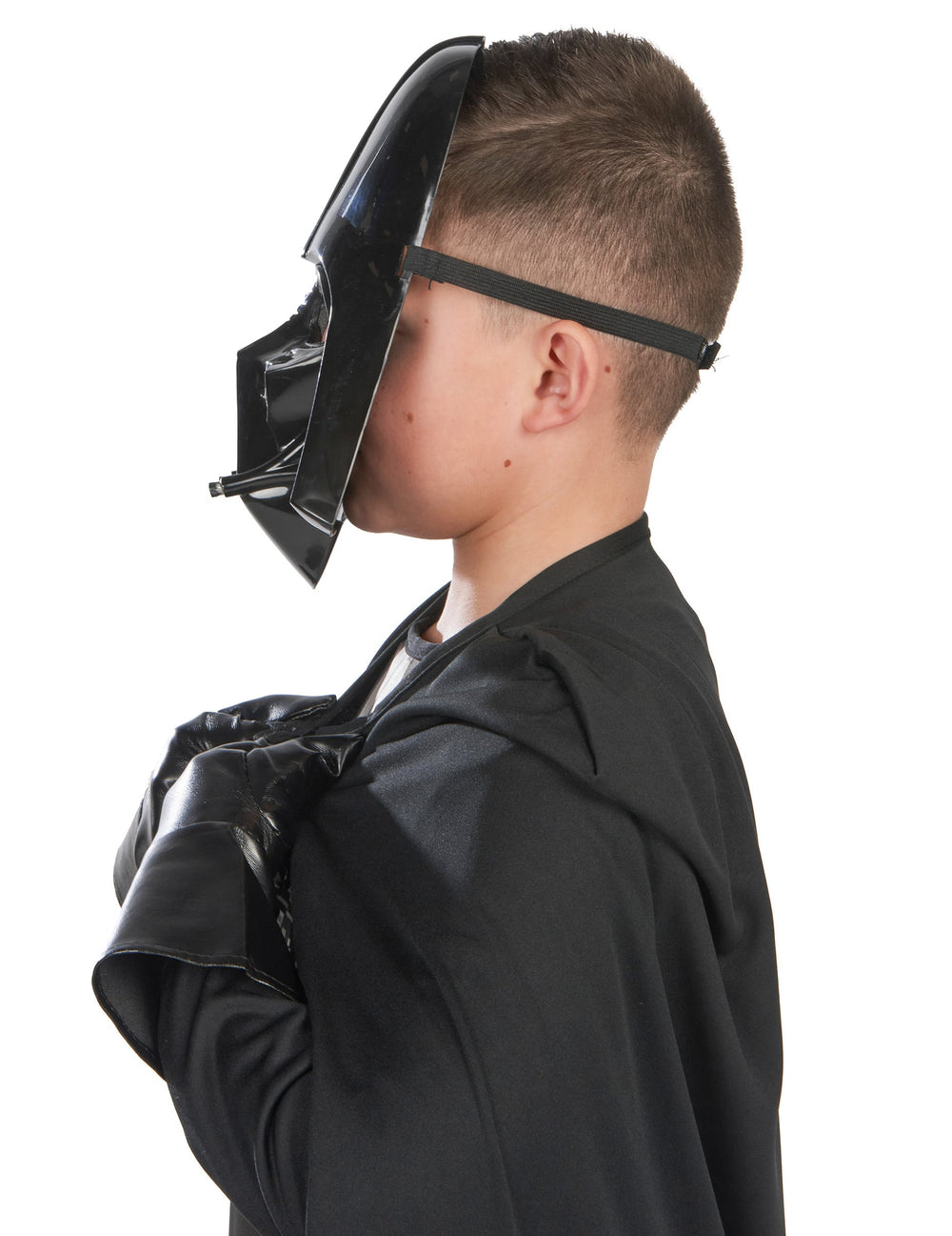 Vue de profil du masque du déguisement classique Dark Vador pour garçon