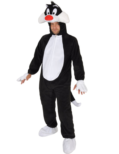 Déguisement classique Grosminet Looney Tunes pour adulte noir et blanc