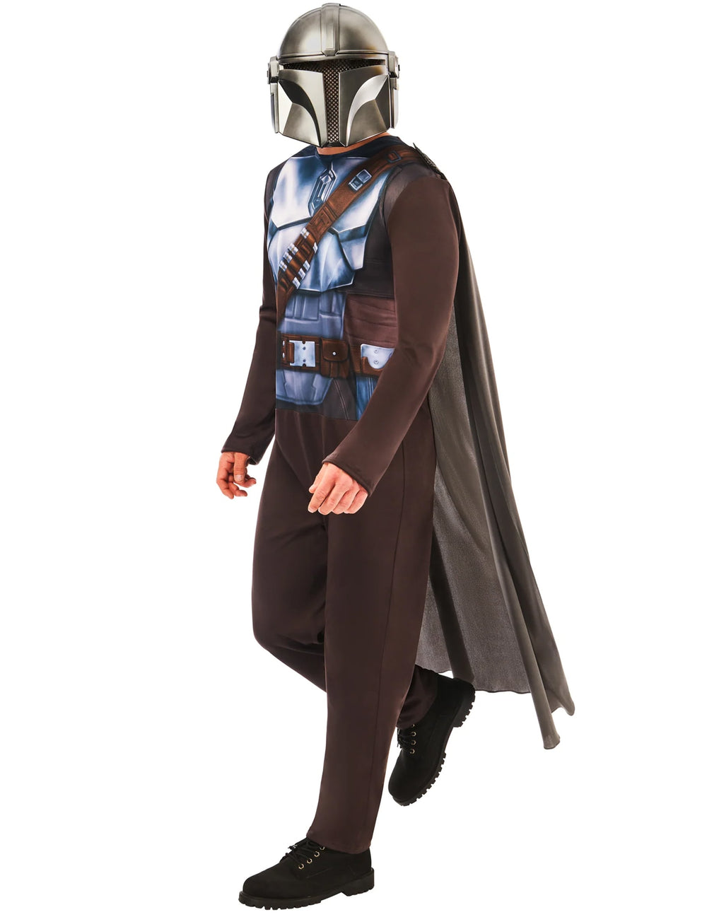 Vue de trois-quarts du déguisement classique Star Wars - The Mandalorian pour adulte