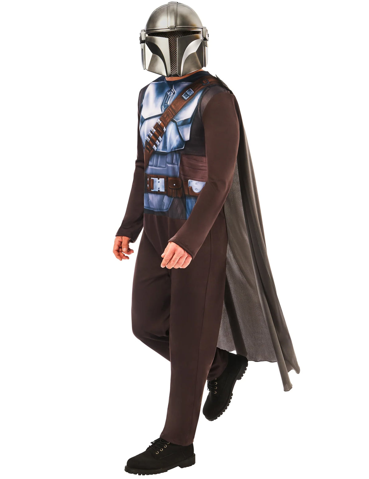 Vue de trois-quarts du déguisement classique Star Wars - The Mandalorian pour adulte