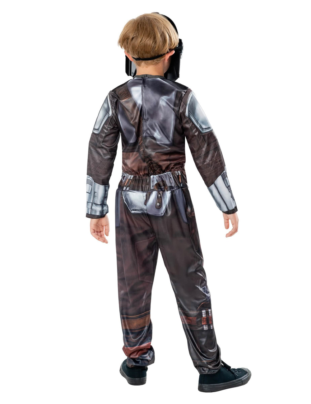 Pohľad zozadu na klasický kostým Star Wars The Mandalorian pre dieťa
