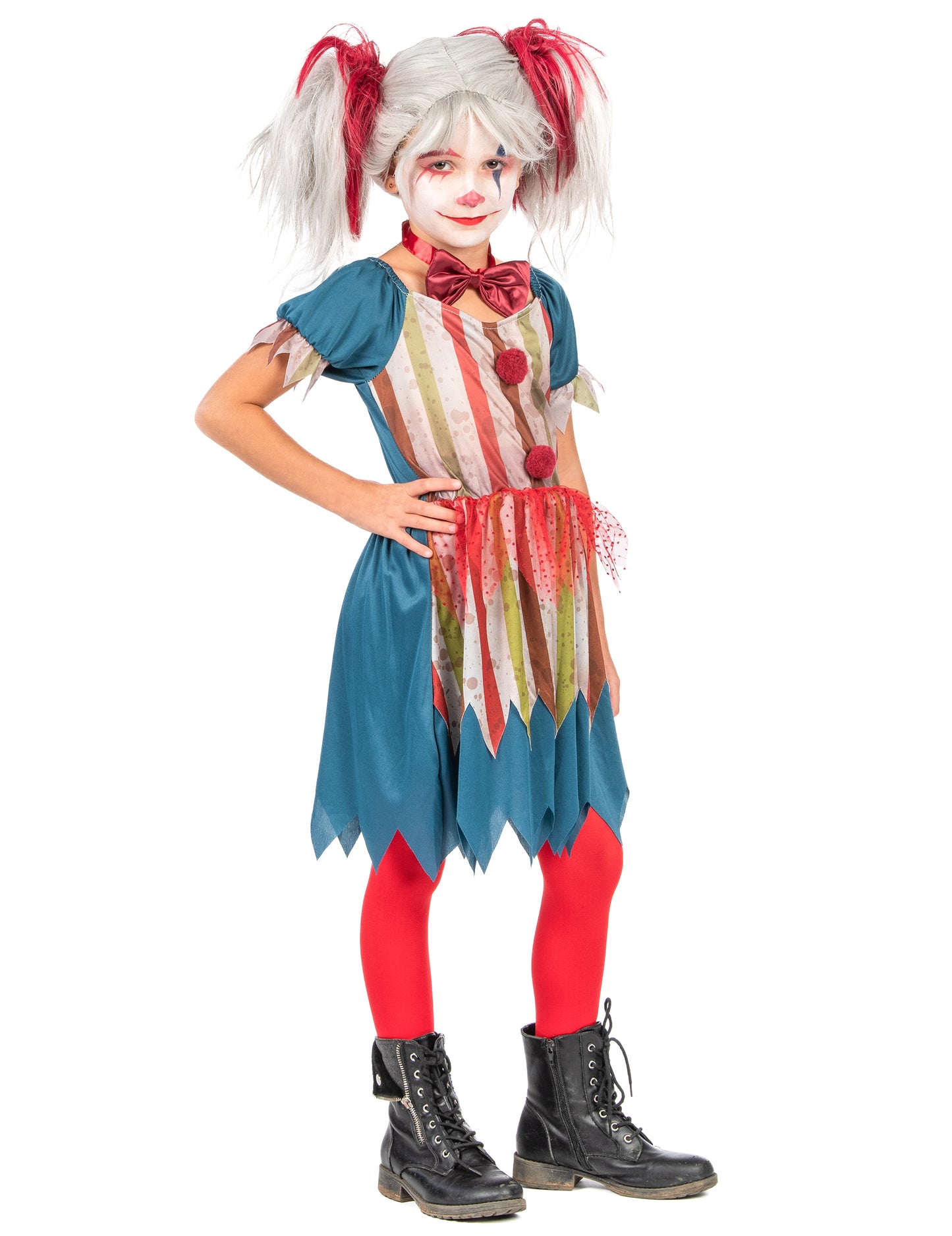 Halloween Girl Colored Clown Chick Mas bude