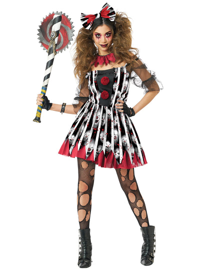 Dámsky luxusný šialený klaun kostým