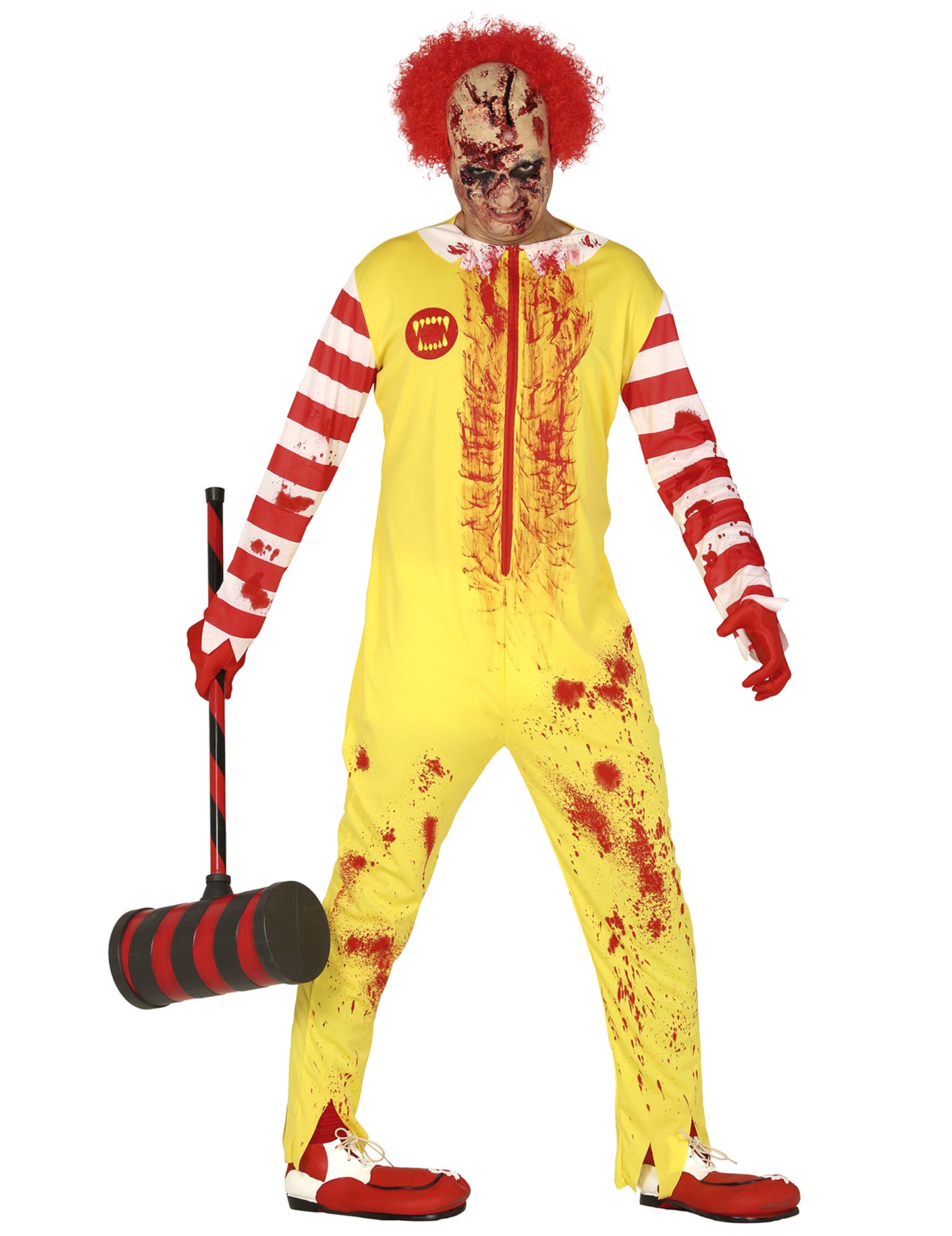 Červená a žltá kostým pre dospelých Zombie