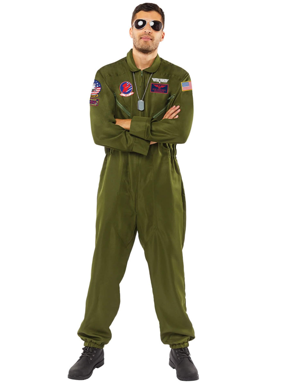 Pohľad spredu v celej dĺžke na kombinézu kostýmu Top Gun™