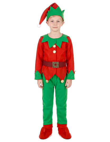Vue d'ensemble du déguisement complet Elfe de Noël