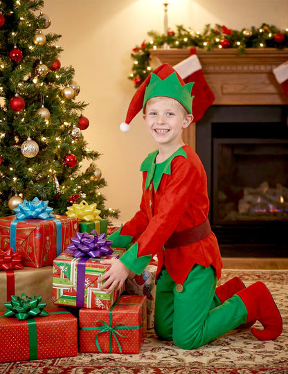 Mise en situation du déguisement complet Elfe de Noël