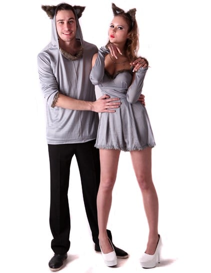 Kostým pre pár mačka 