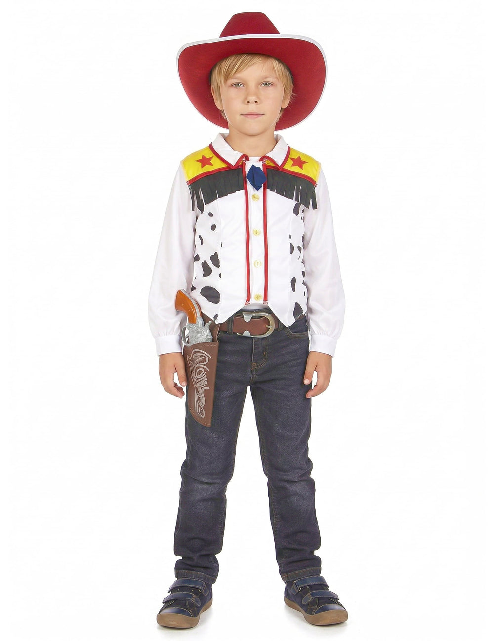 Vue de plein pied du déguisement cowboy pour garçon