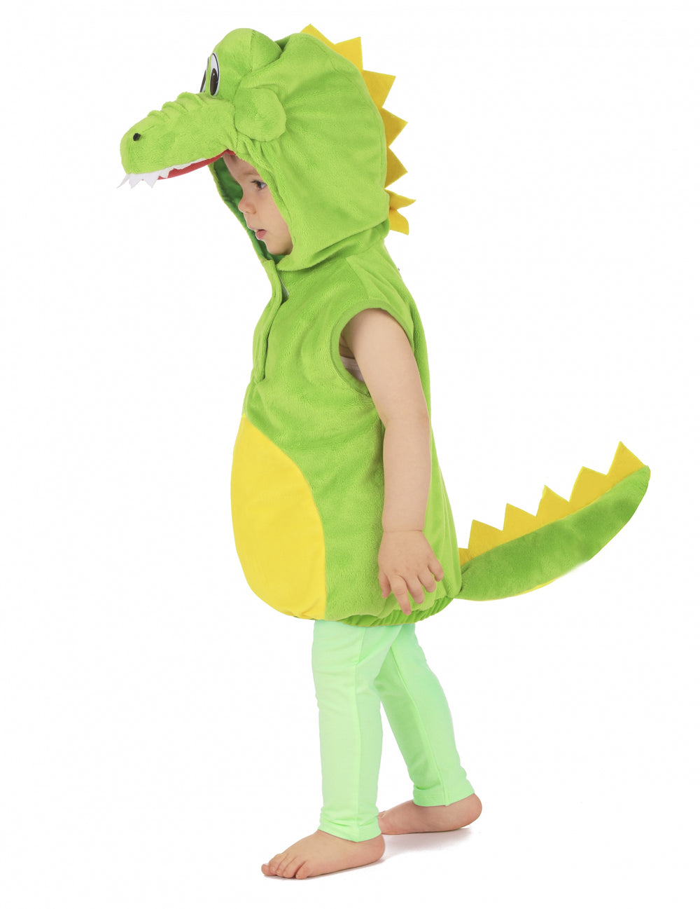 Vue de profil du déguisement rembourré de crocodile pour enfant