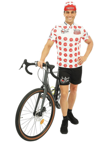 Sauciflex Pánske biele a červené cyklistické kostýmy