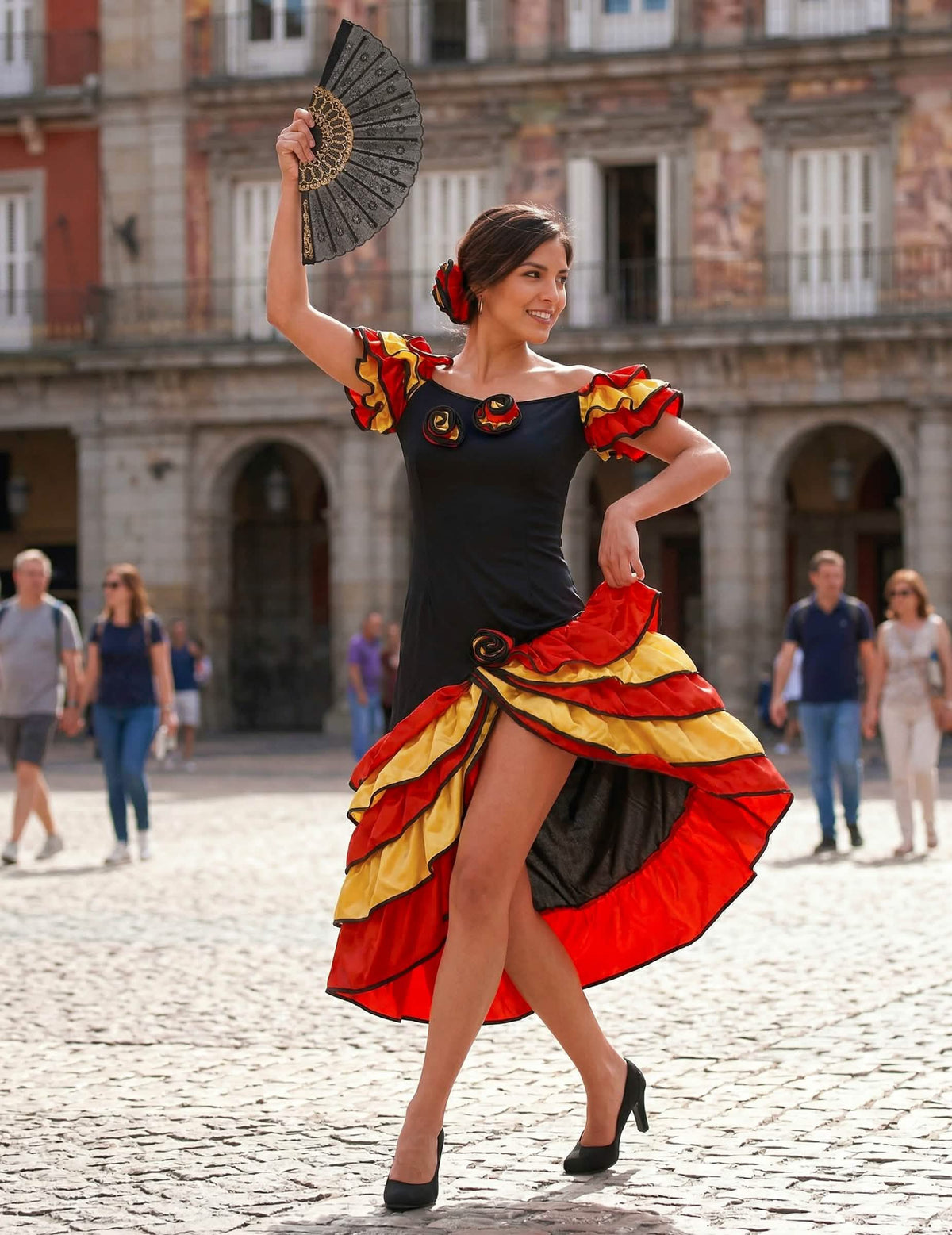 Flamenco žena tanečnica kostým