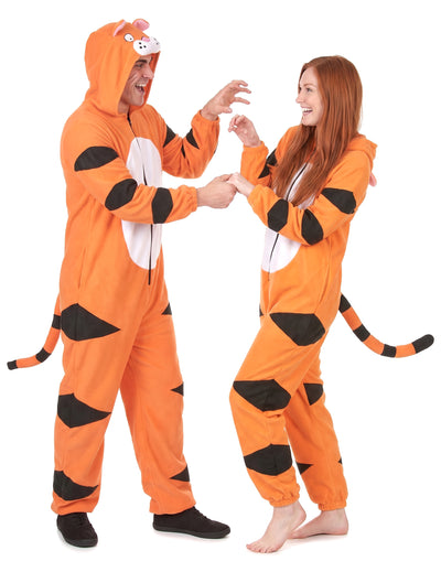 Párový kostým kombinéza s kapucňou tigra