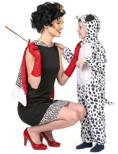 Kostým duo krutá žena a dalmatínec matka a syn