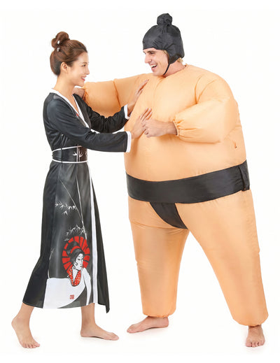 Párový kostým sumo a gejša