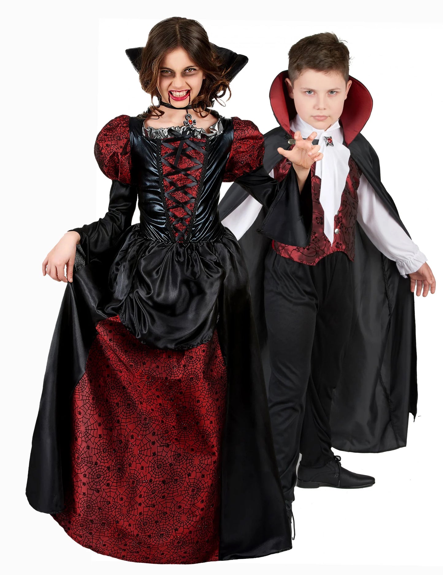Elegantný detský párový kostým upíra