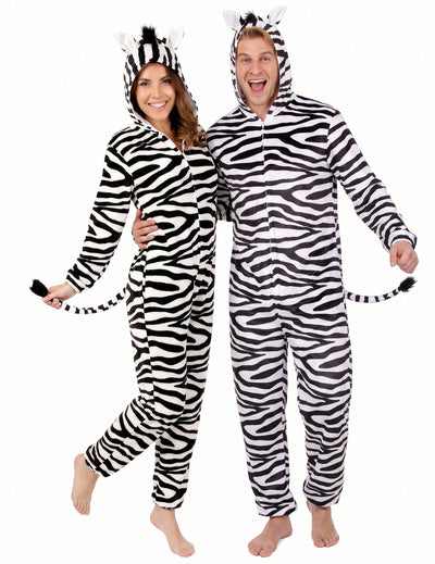 Párový kostým zebra pre dospelých