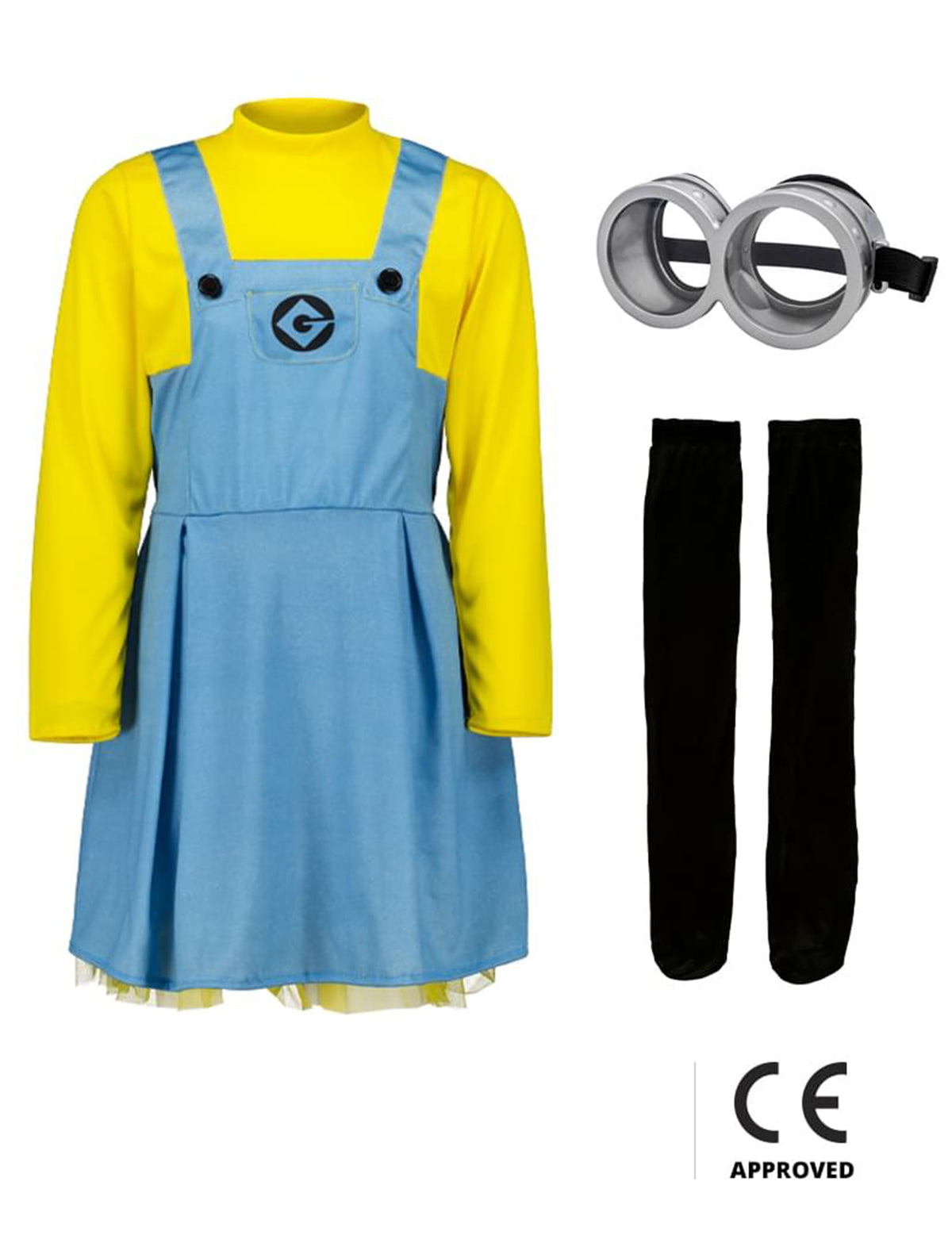 Accessoires et robe du déguisement de Minions™ Dave pour fille