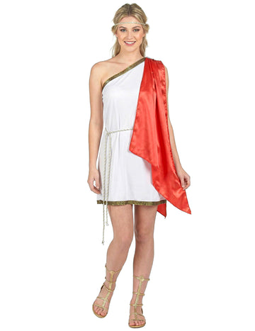 Krátka rímska bohyňa zamaskuje ženu