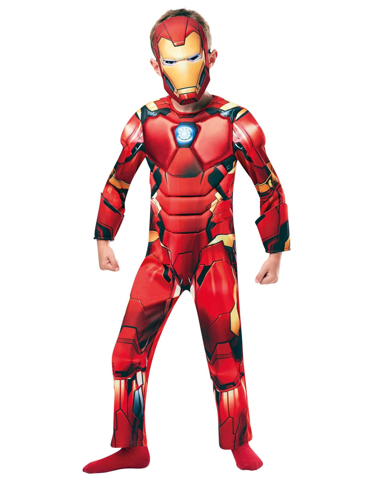Pohľad spredu na deluxe kostým Iron Man pre dieťa