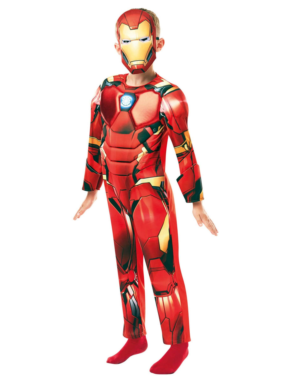 Luxusný kostým Iron Man pre dieťa červená a zlatá s maskou