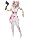 Déguisement demoiselle d'honneur zombie pour femme blanc et ensanglanté