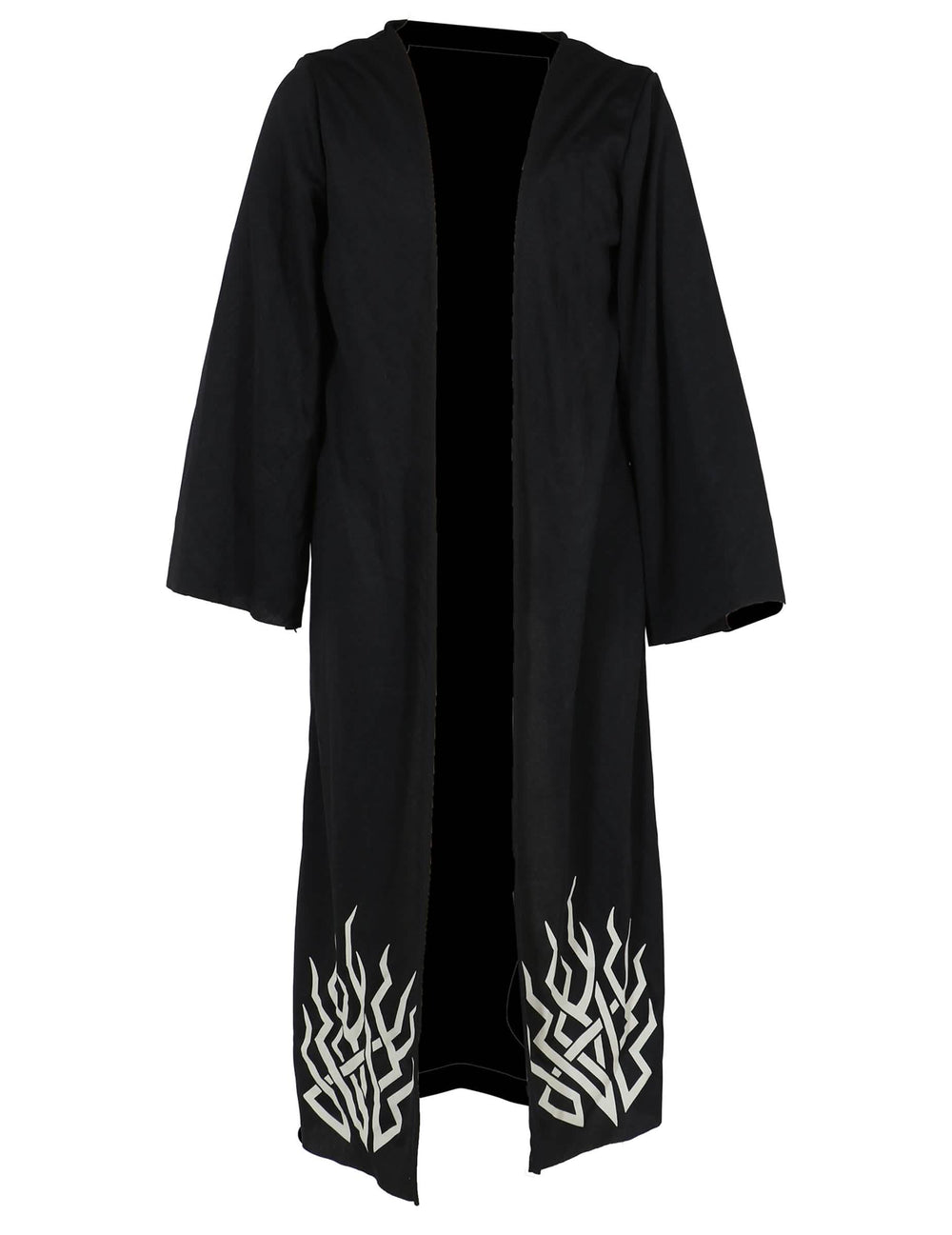 Vue de la robe noire à motifs blancs du déguisement de démon possédé