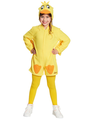Detský žltý kostým Kačka s pokrývkou hlavy