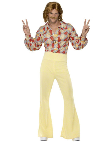 Kostým disco zo 70. rokov žltý pre muža 