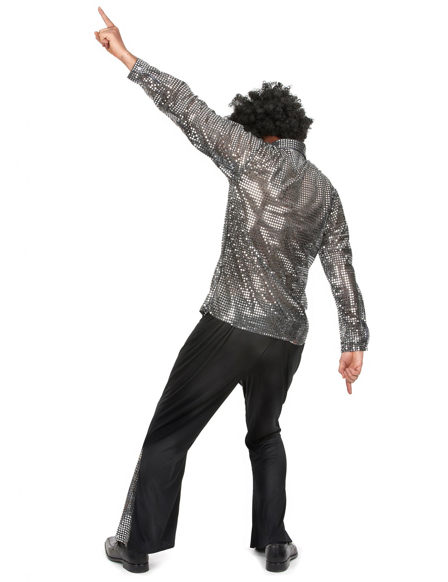 Pohľad zozadu na disco kostým pre mužov