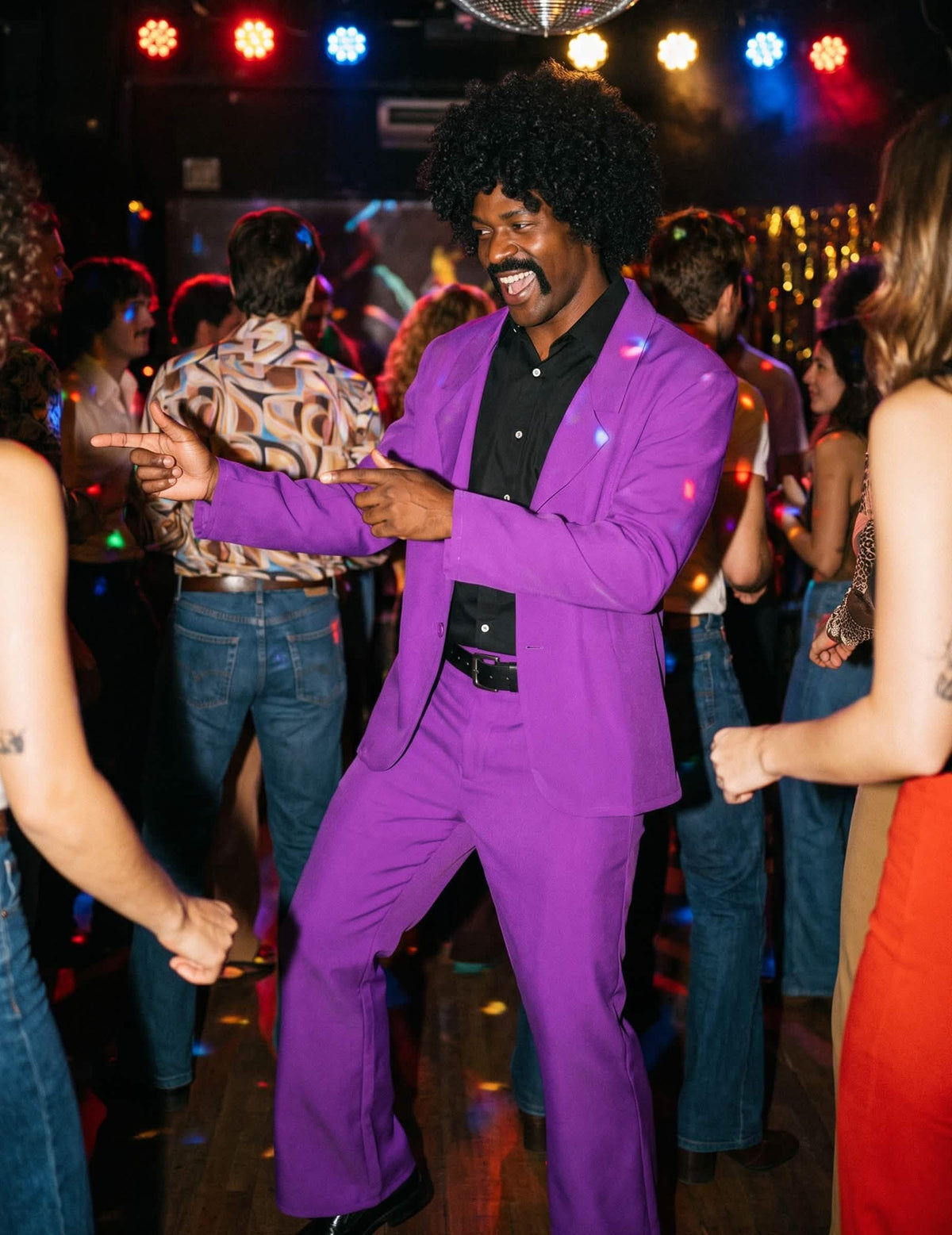 Dospelý fialový disco kostým
