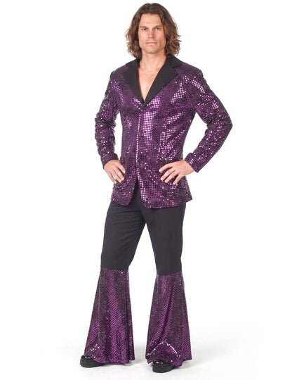 Luxusný fialový disko kostým pre mužov