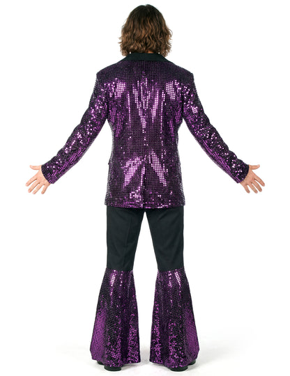 Luxusný fialový disko kostým pre mužov
