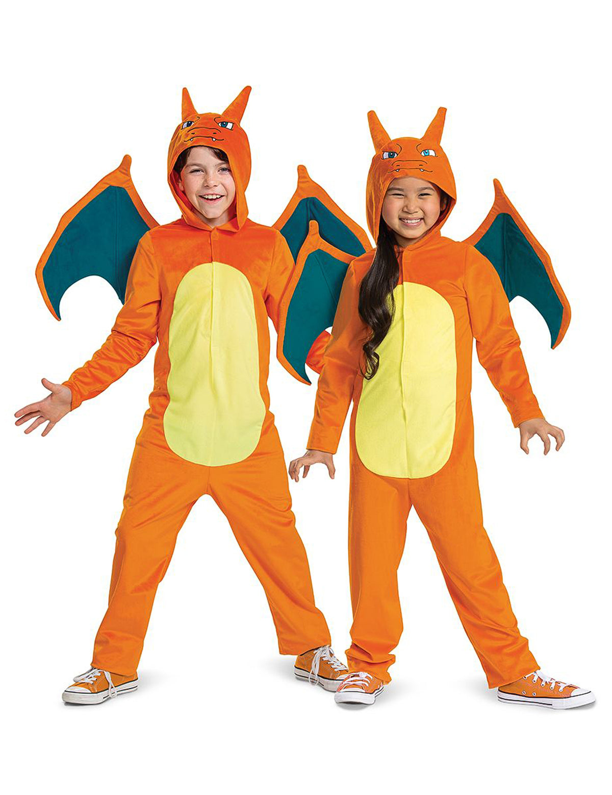 Version fille et garçon du déguisement Dracaufeu Pokémon Luxe