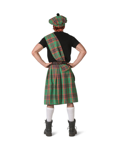 Zelený škótsky kostým pre mužov 