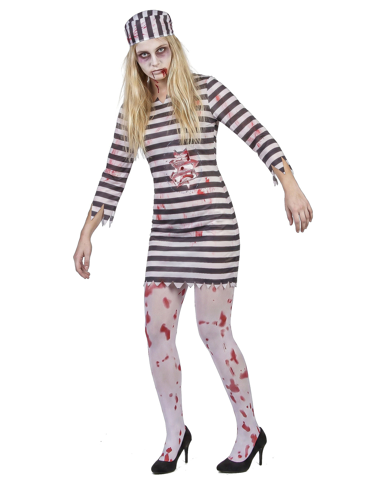 Strašidelný kostým väzeň zombie žena