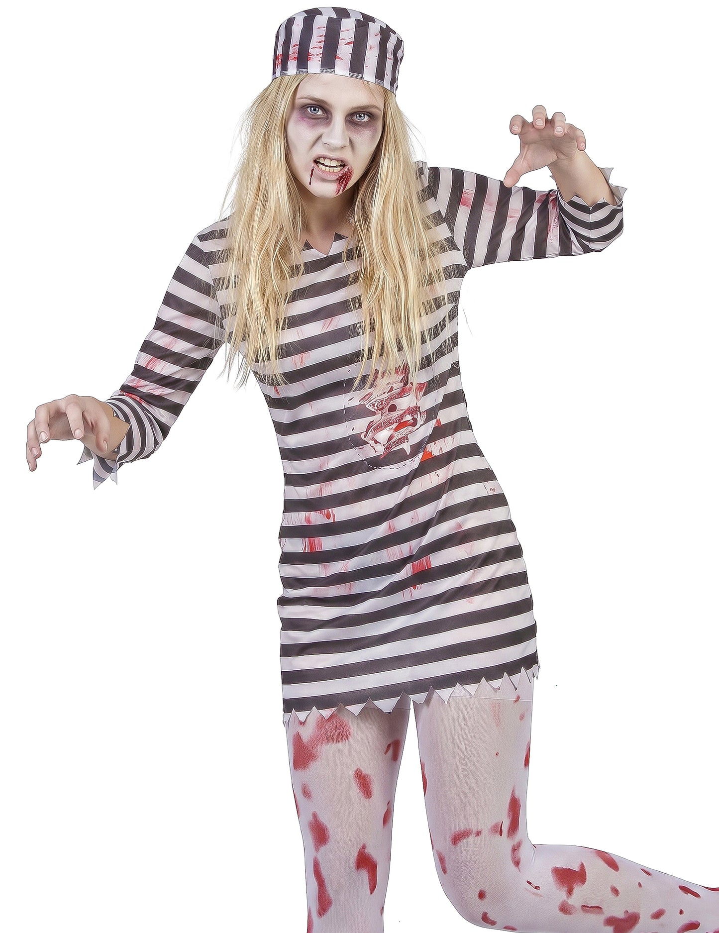Strašidelný kostým väzeň zombie žena