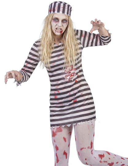 Strašidelný kostým väzeň zombie žena