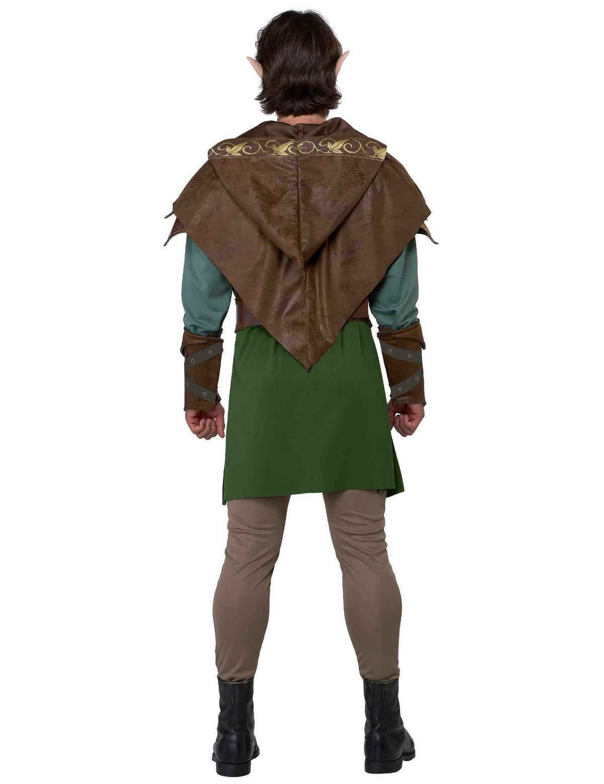 Pohľad zozadu na kostým elfího lukostrelca pre dospelého