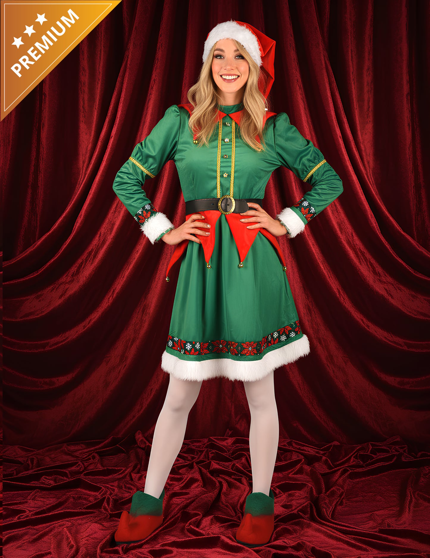 Luxusný vianočný elfský kostým pre ženy