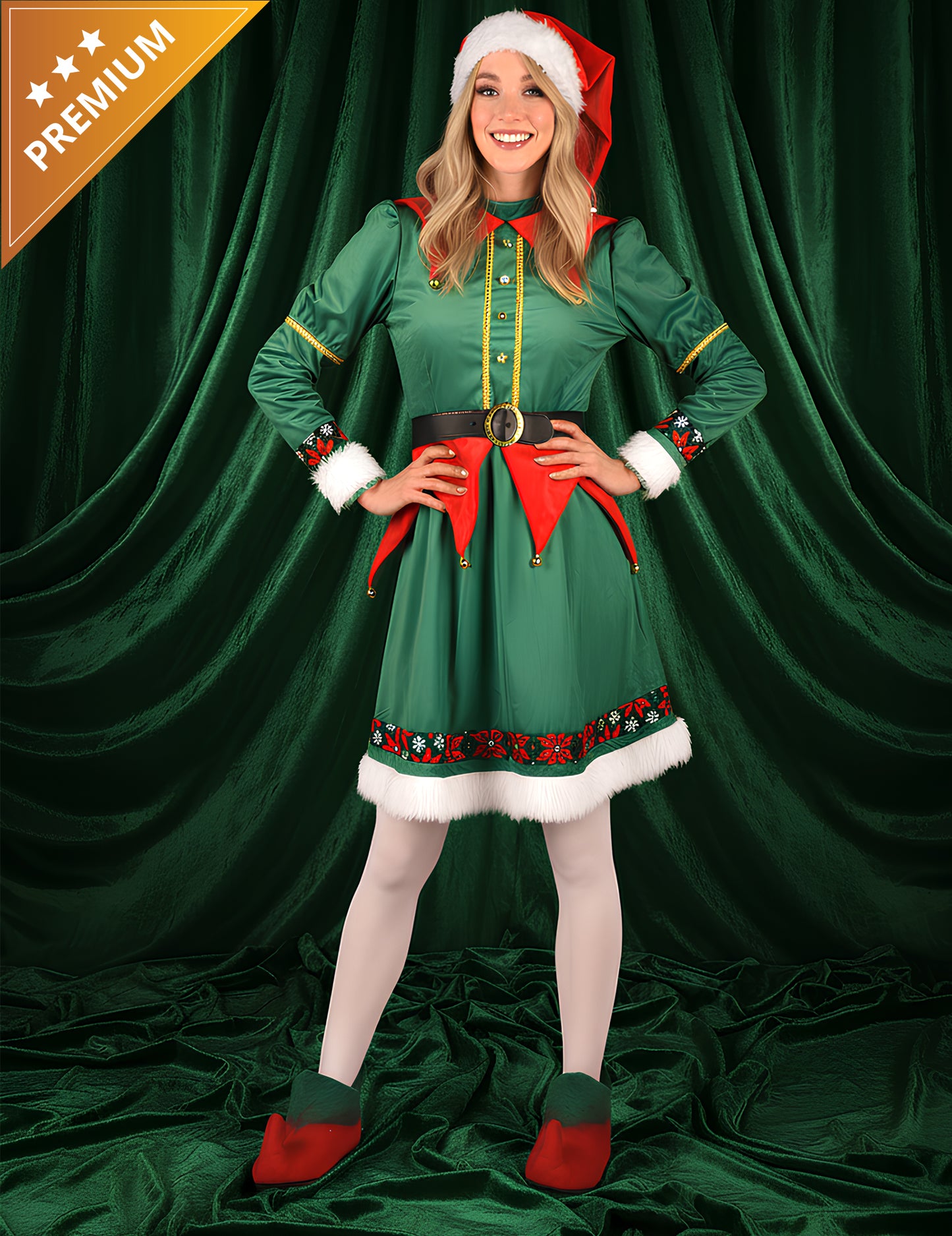 Luxusný vianočný elfský kostým pre ženy