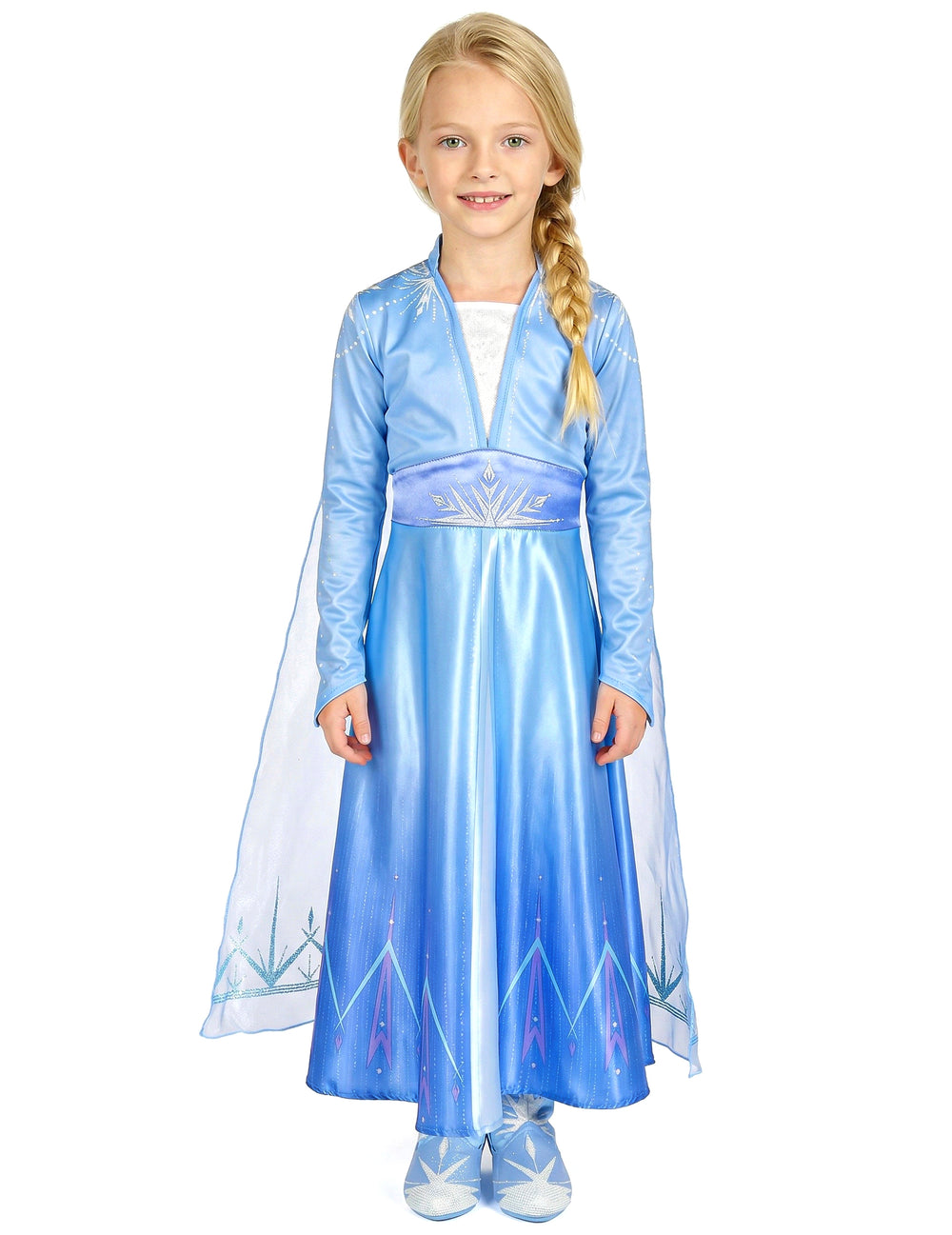 Vue de face du déguisement Elsa Reine des Neiges 2 deluxe
