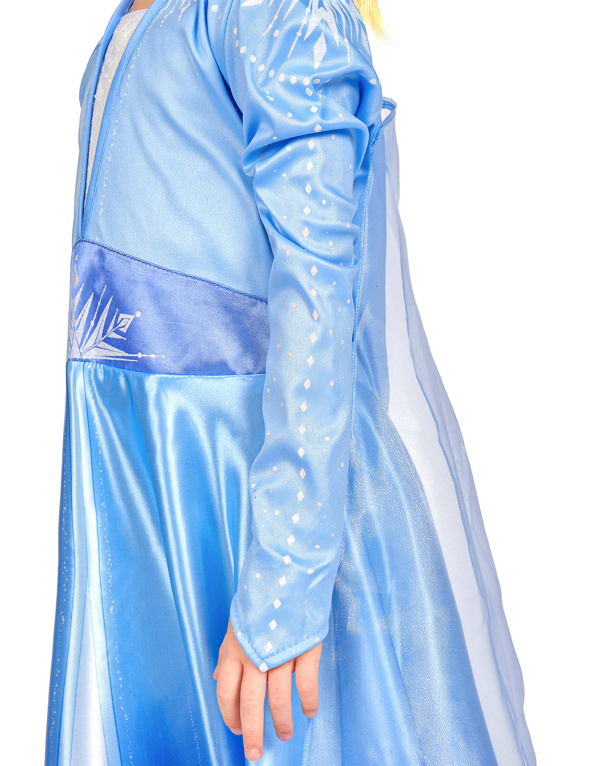 Détail de la manche à motifs du déguisement Elsa Reine des Neiges 2 deluxe