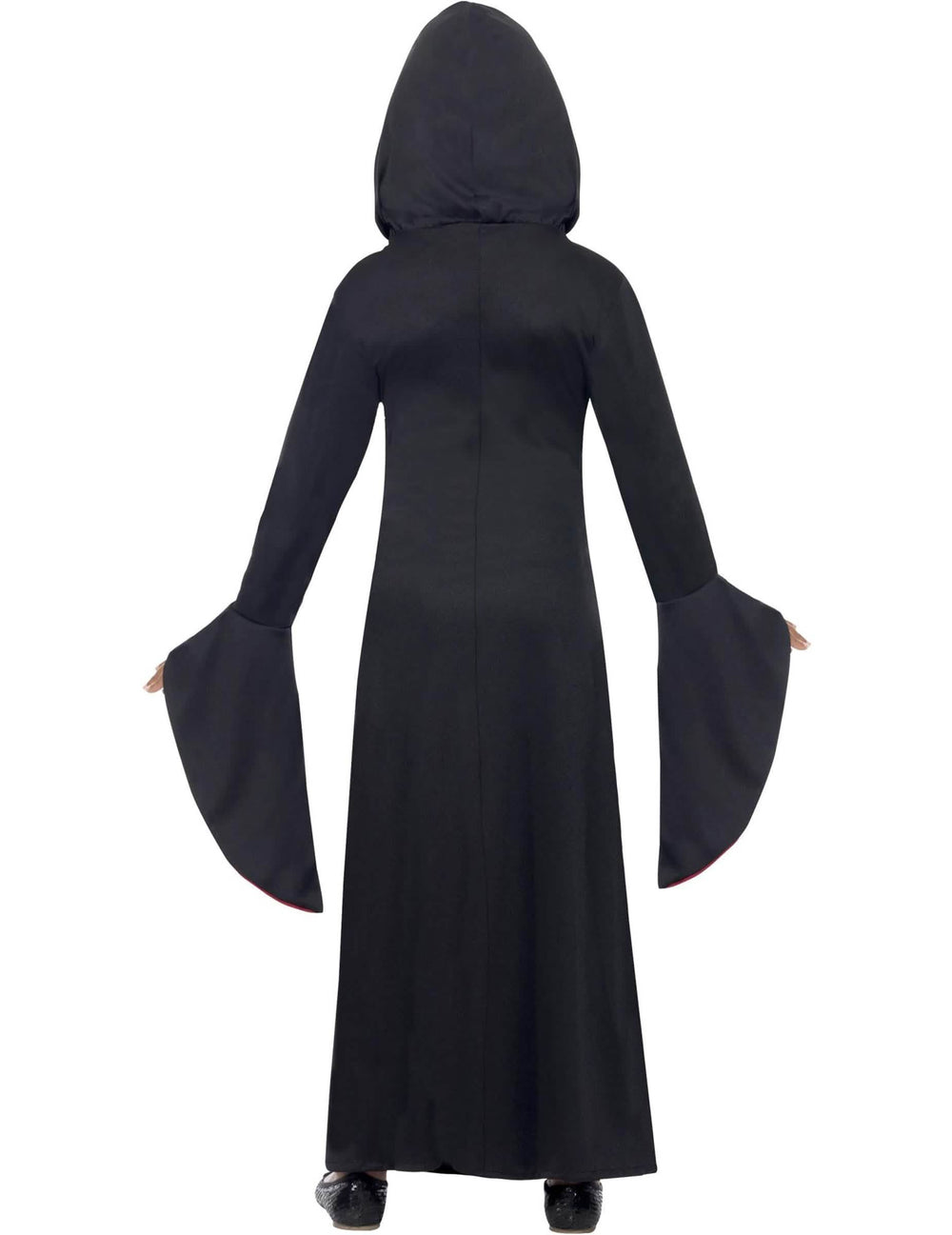 Pohľad zozadu na halloween kostým čarodejnice
