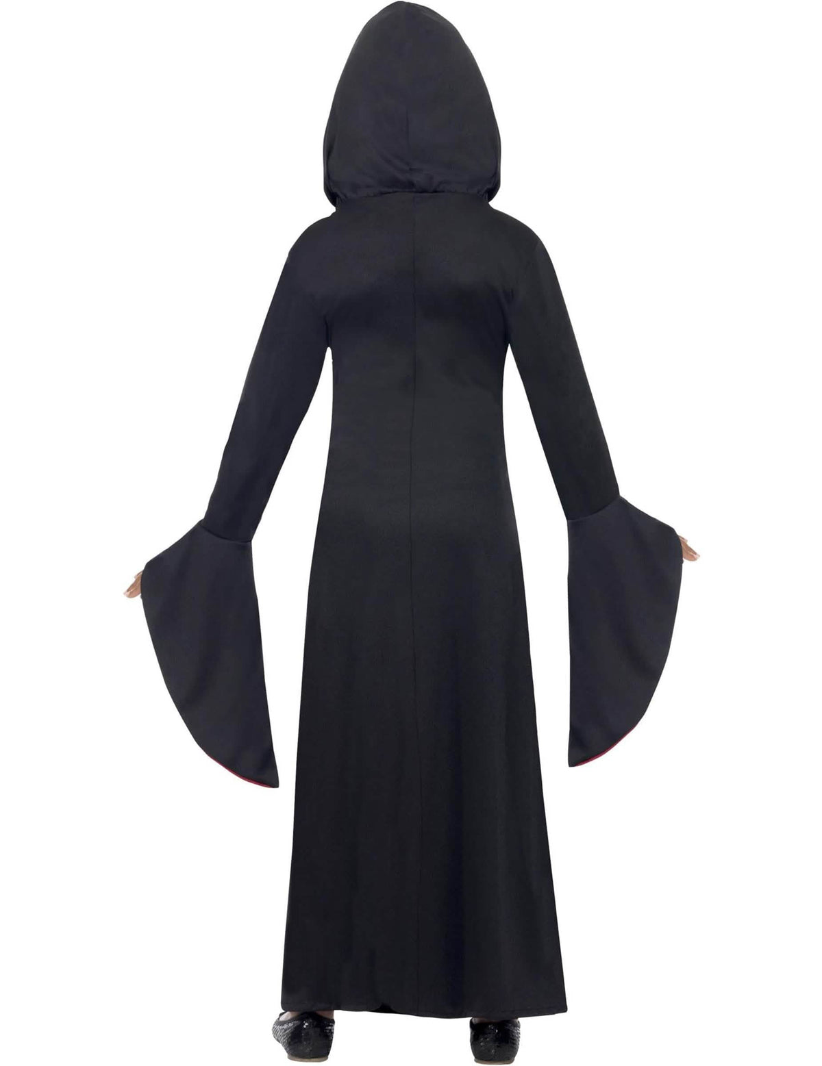 Pohľad zozadu na halloween kostým čarodejnice