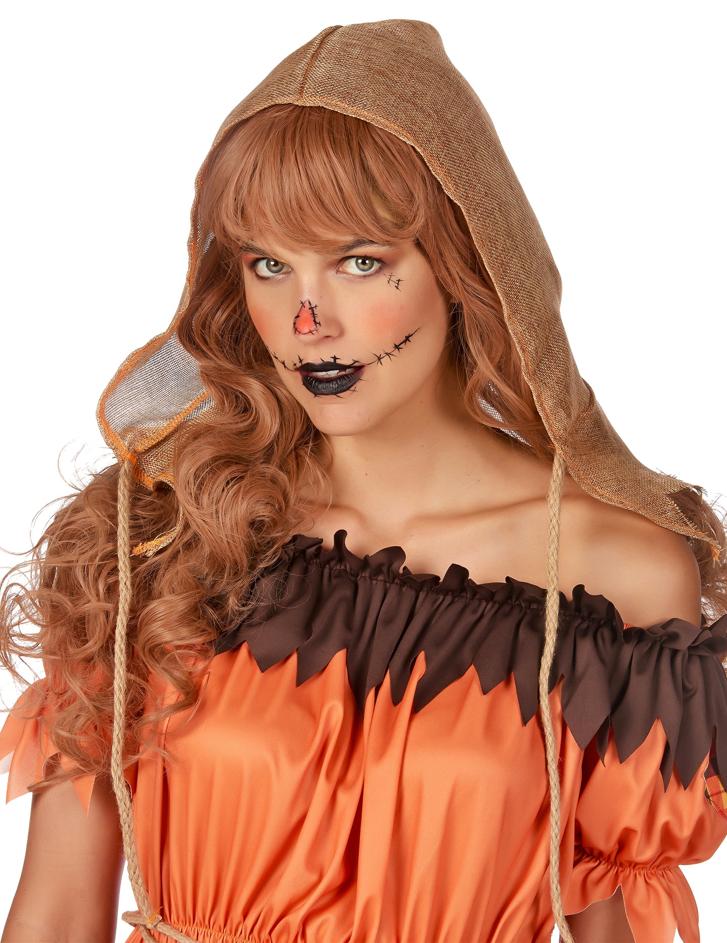 Dámska oranžová strašidelná maska