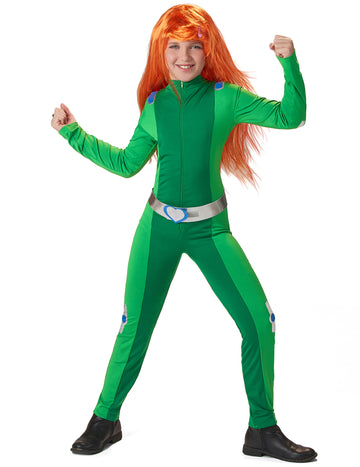 Úplne špionáž zelený Sam kostým pre dievčatá